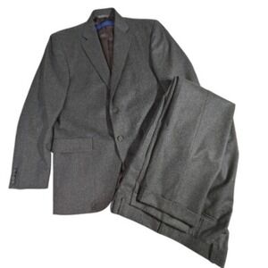 Jack Victor Gibson CT Gray Super 120s Wool Suit – 40R